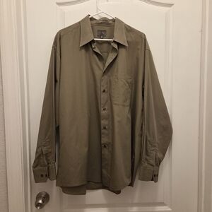 CALVIN KLEIN 17 1/2 34-35 size men's long sleeve dress shirt 100% cotton